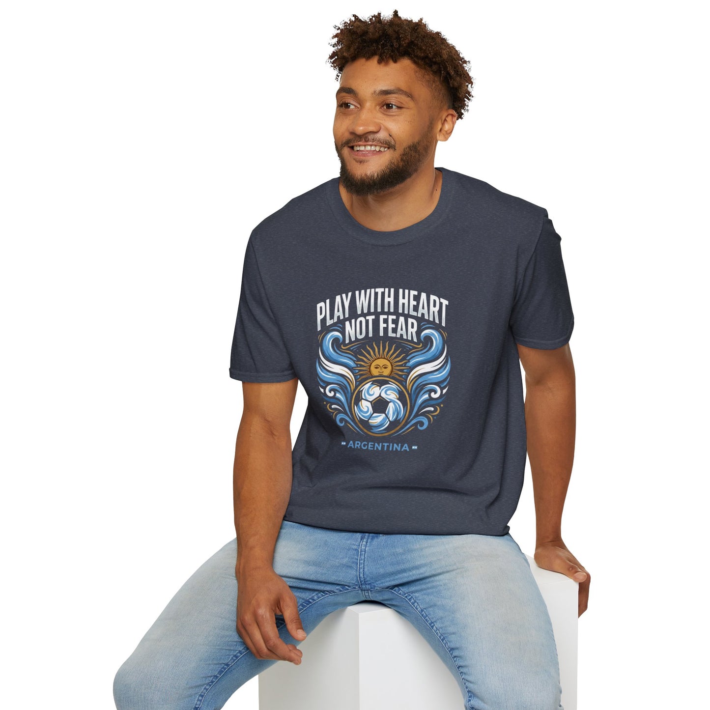 Argentina "Play With Heart Not Fear" Soccer Graphic Tee