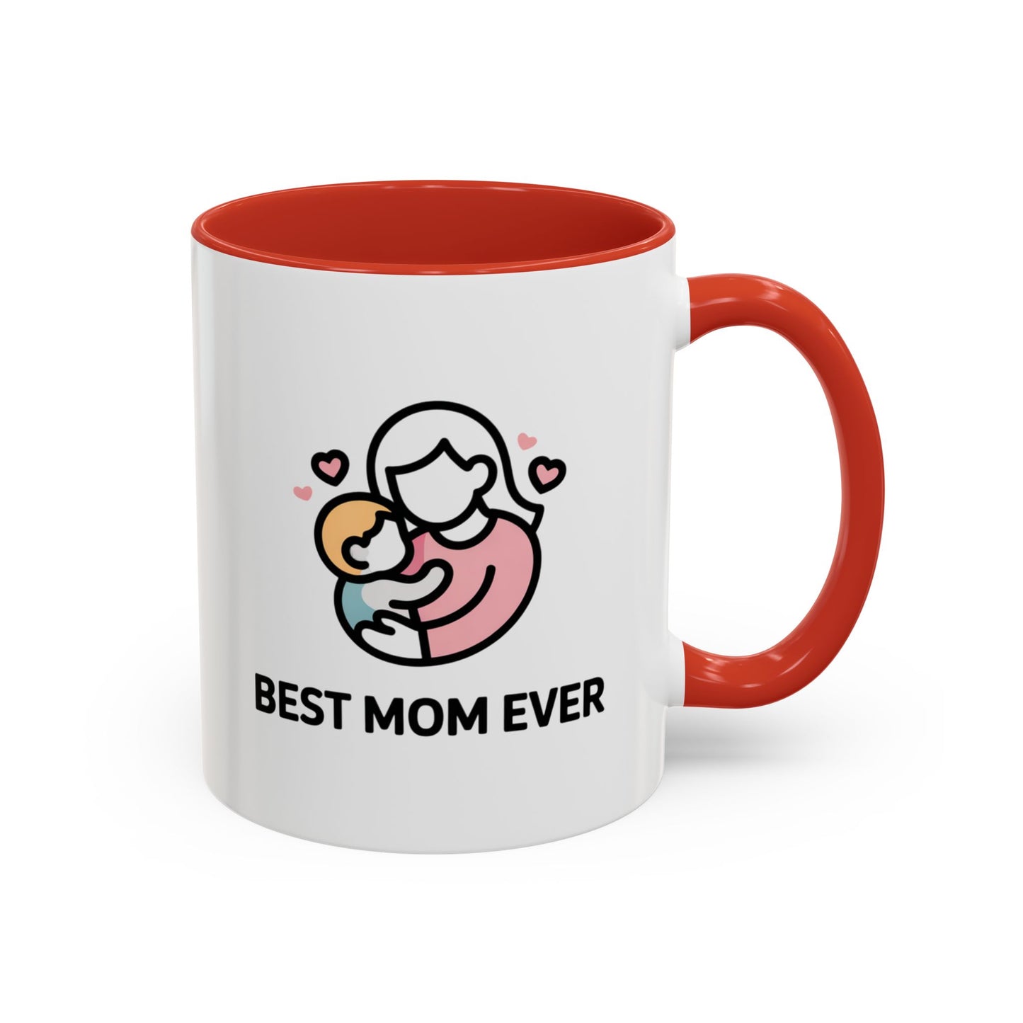 Tasse à café Best Mom Ever – Cadeau de Fête des Mères, Tasse en céramique mignonne Maman et Bébé (11/15oz)