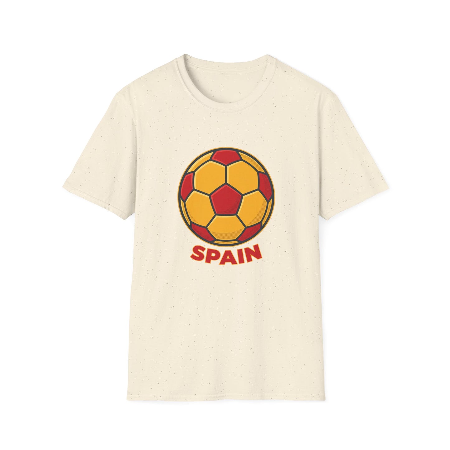 Spain Football Graphic Tee — Bold Red & Gold Soccer Shirt