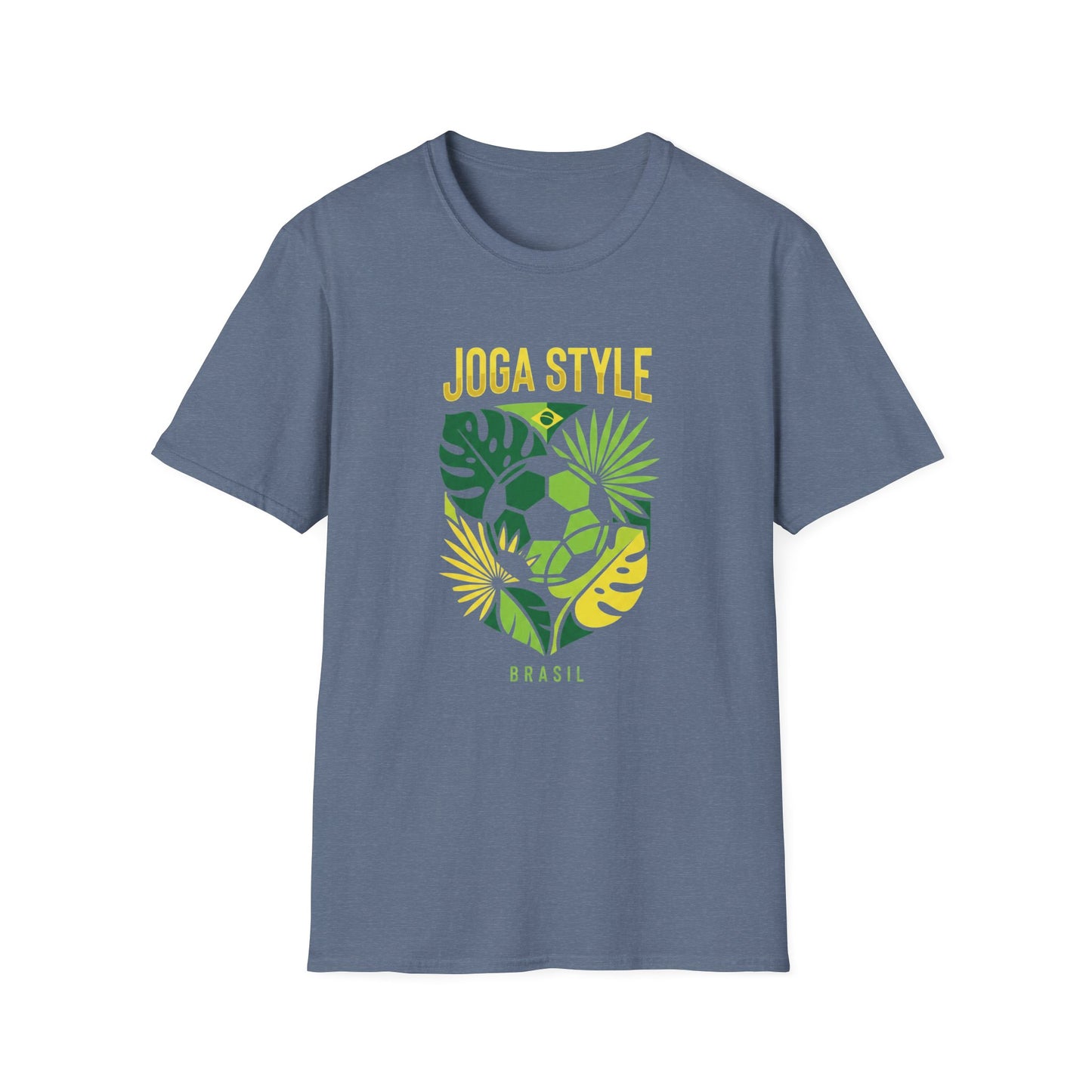 Joga Style Brasil Soccer T-Shirt — Monstera Shield Graphic