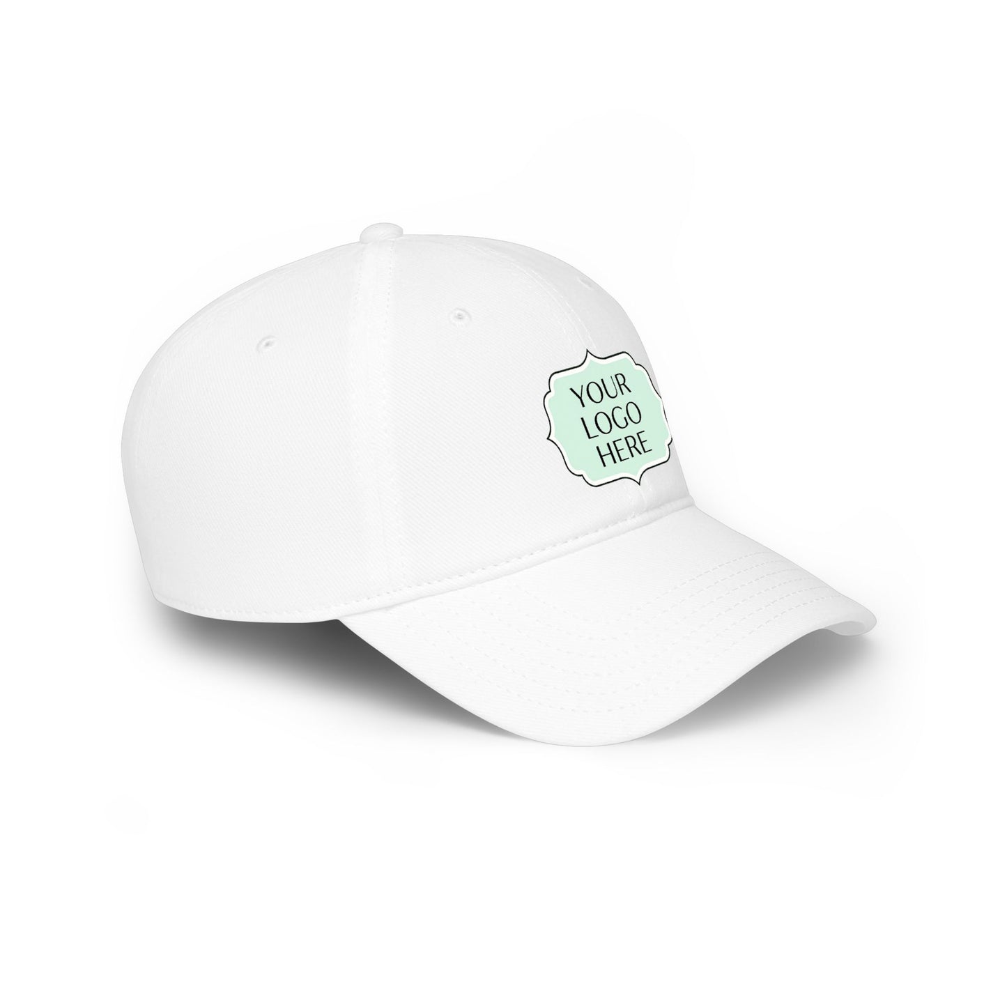 Custom Logo Low Profile Baseball Cap — Personalized Embroidered Patch Hat