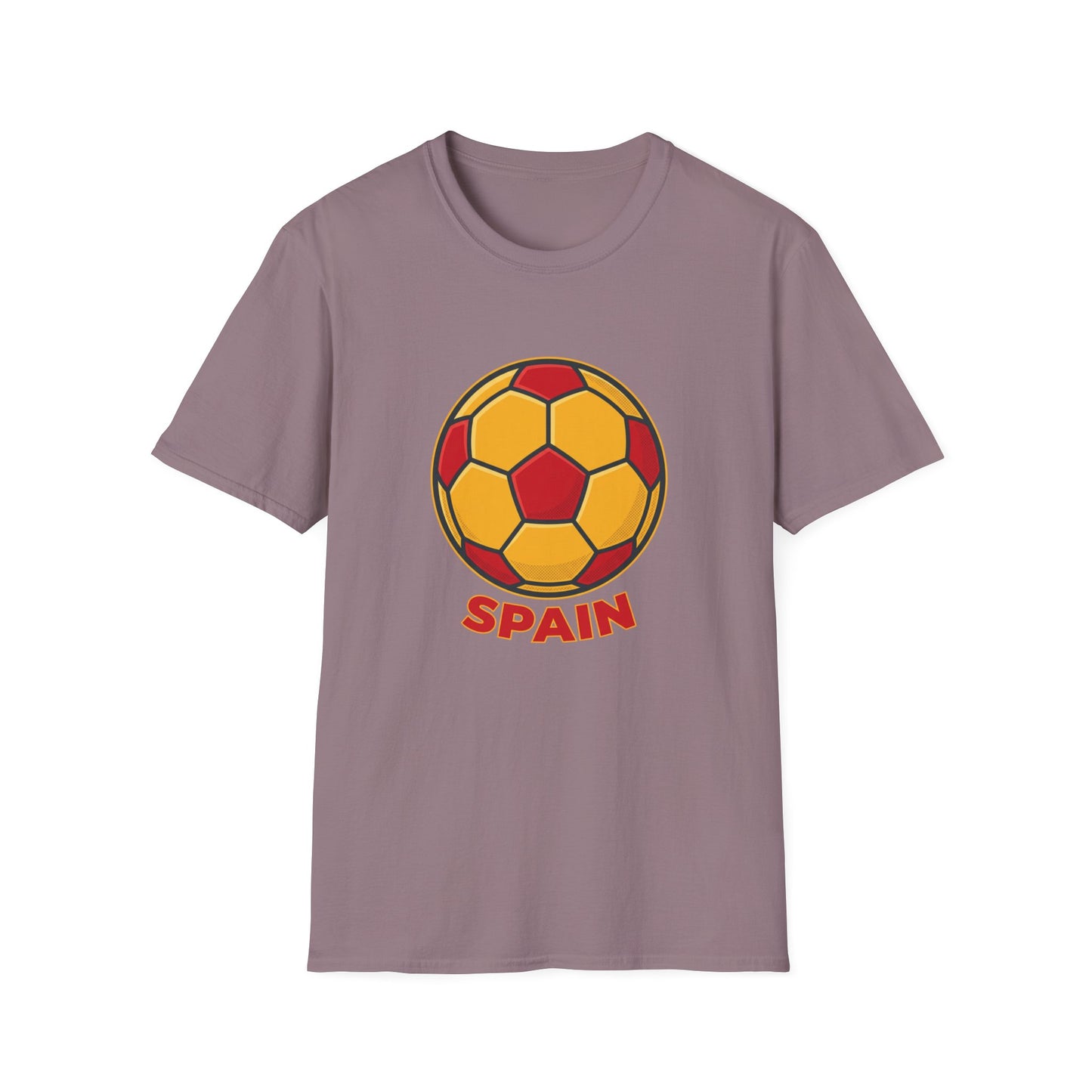 Spain Football Graphic Tee — Bold Red & Gold Soccer Shirt