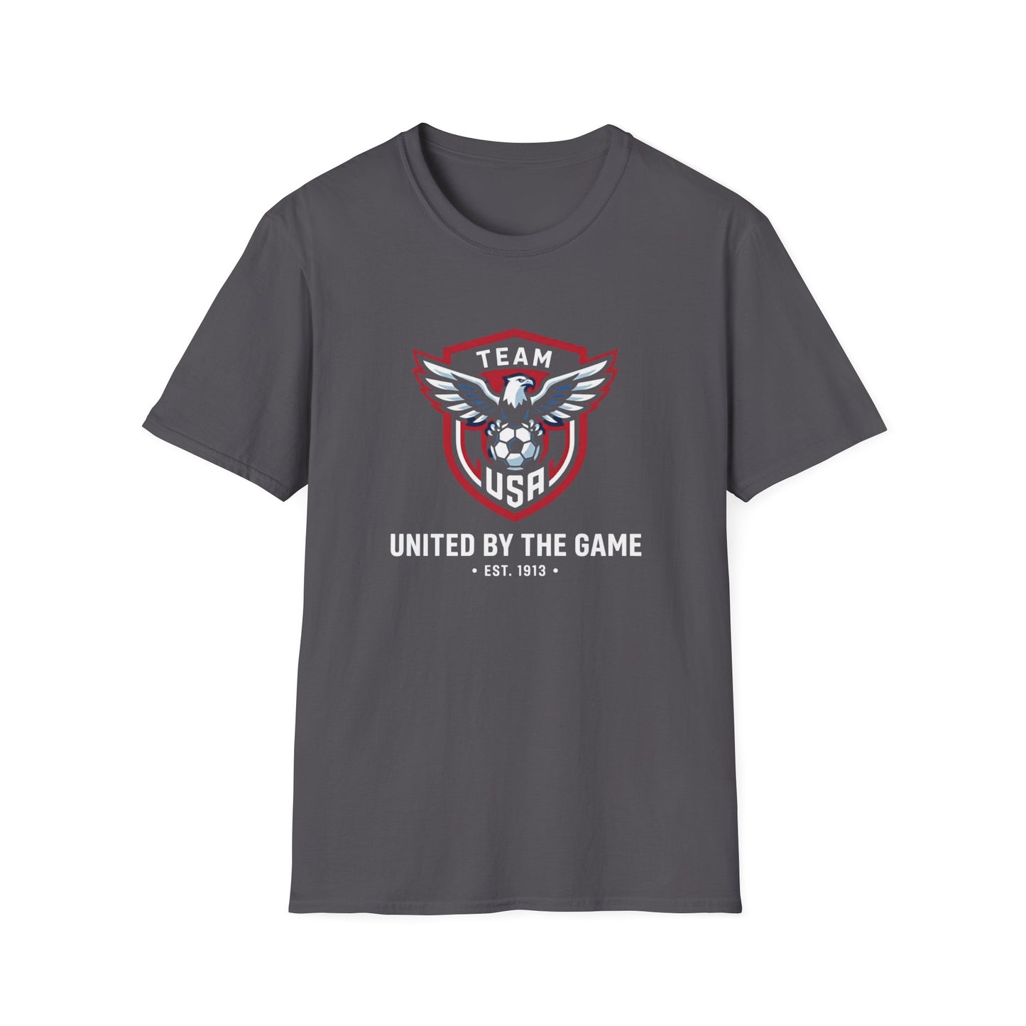 United By The Game Team USA Soccer T-Shirt — Bald Eagle Crest (EST. 1913)
