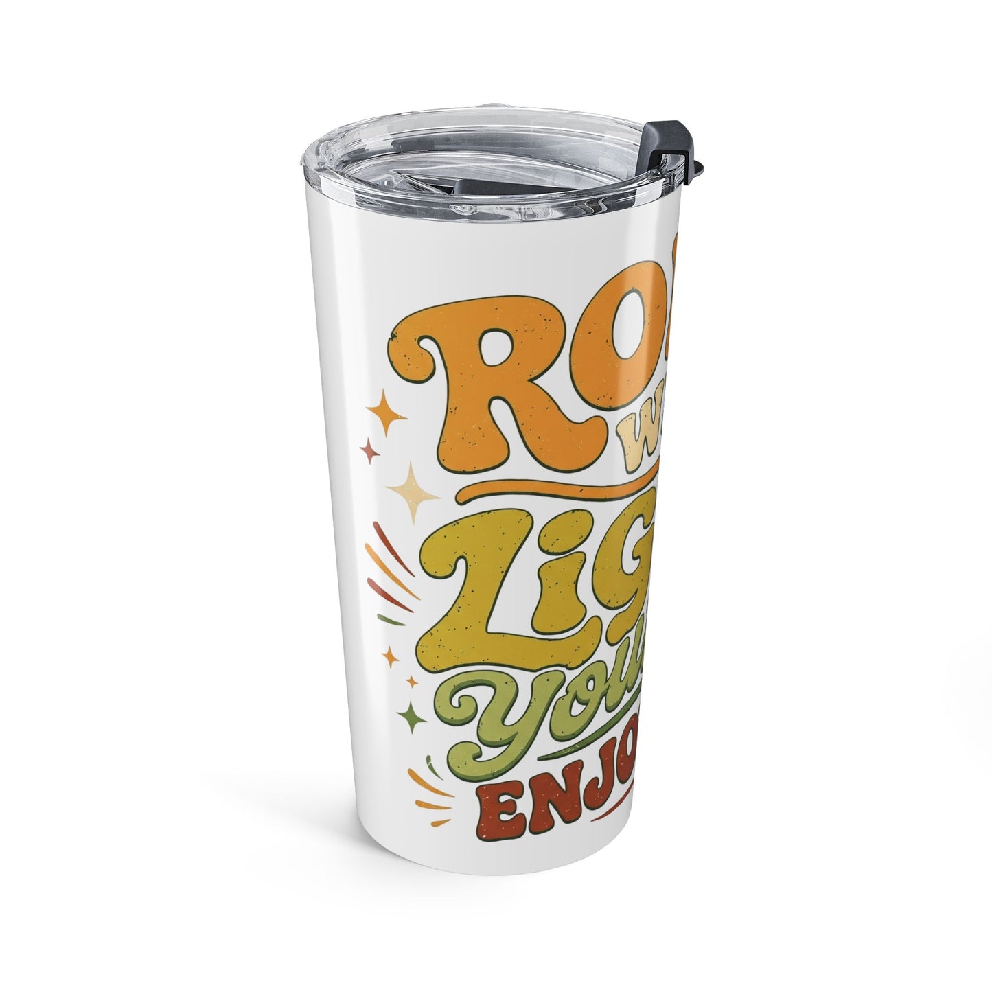 20oz Retro 'Roll With The Punches, Enjoy Life' Insulated Tumbler