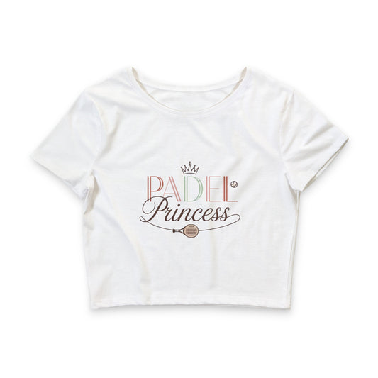 Padel Princess Women’s Crop Tee — Padel Racket & Crown Graphic