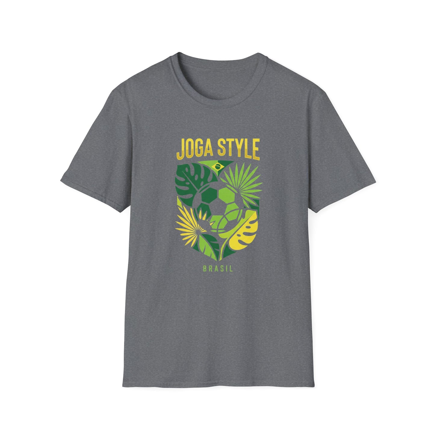 Joga Style Brasil Soccer T-Shirt — Monstera Shield Graphic