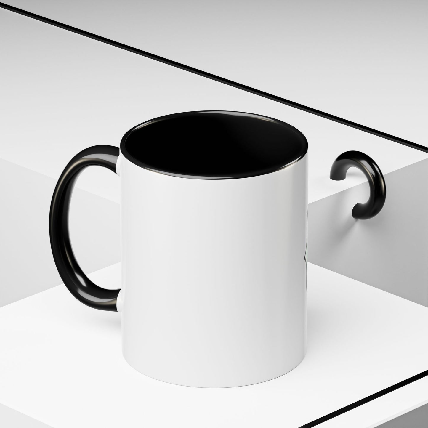 Accent Coffee Mug - Custom Logo Mint Label Design (11/15oz)