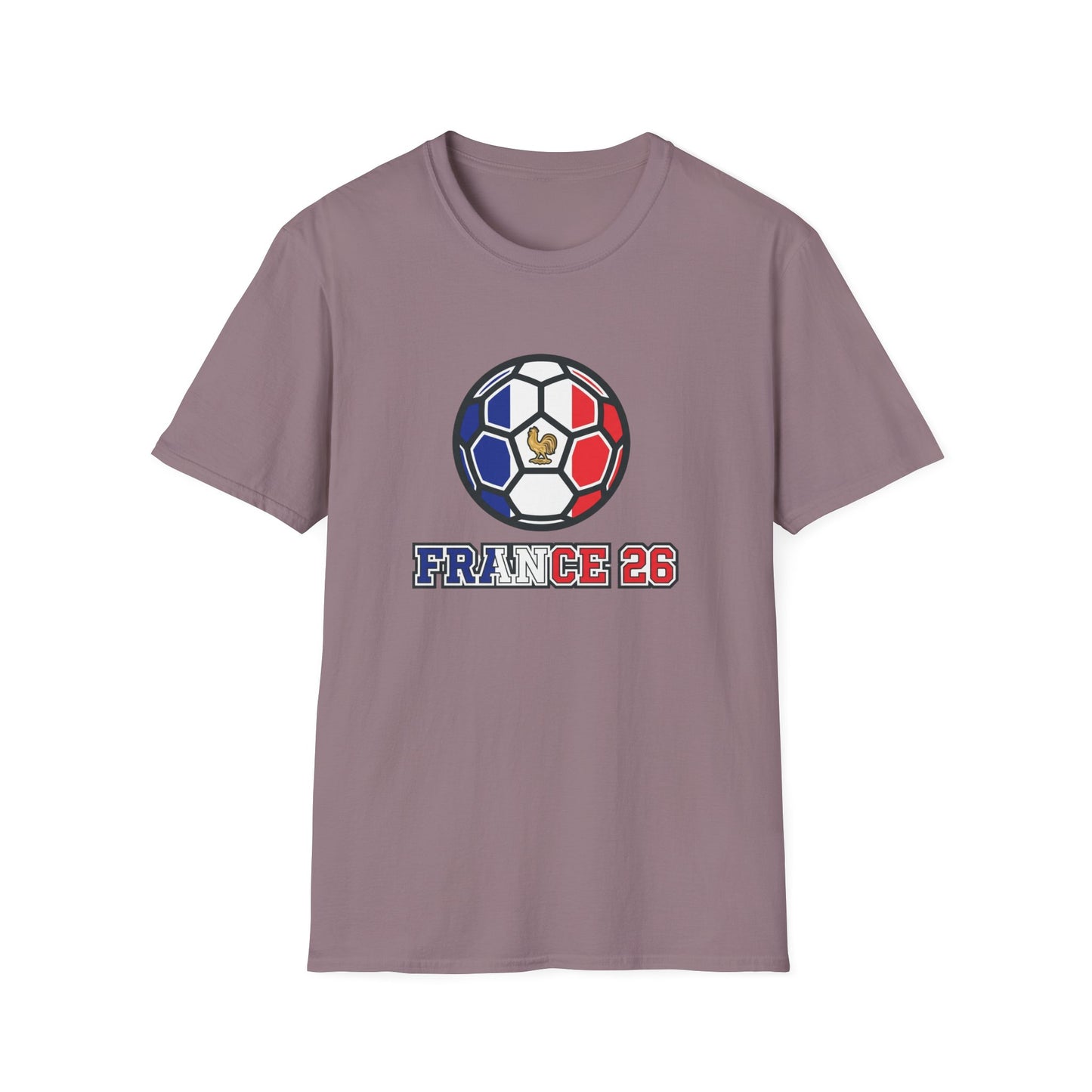 France 2026 Soccer T-Shirt — Tricolor Ball & Golden Gallic Rooster Graphic