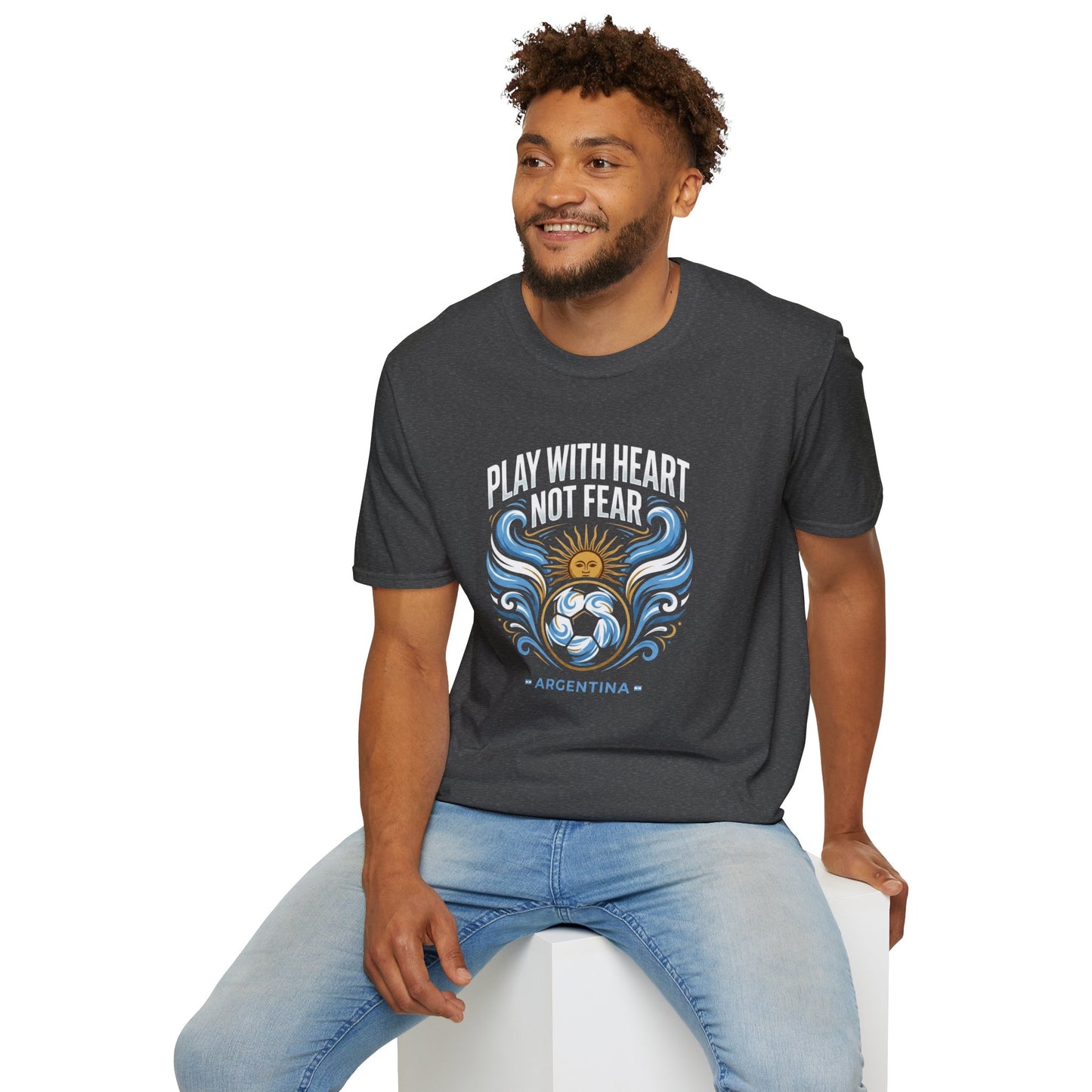 Argentina "Play With Heart Not Fear" Soccer Graphic Tee
