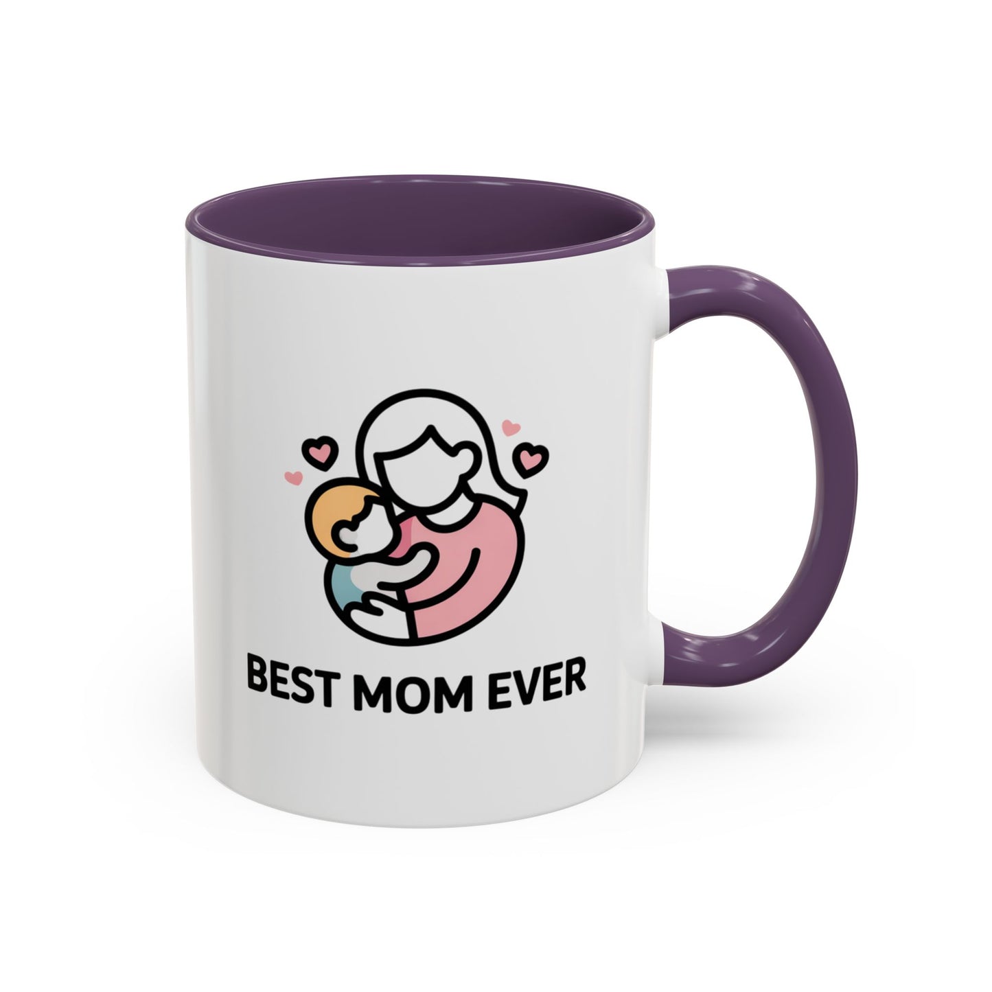 Tasse à café Best Mom Ever – Cadeau de Fête des Mères, Tasse en céramique mignonne Maman et Bébé (11/15oz)
