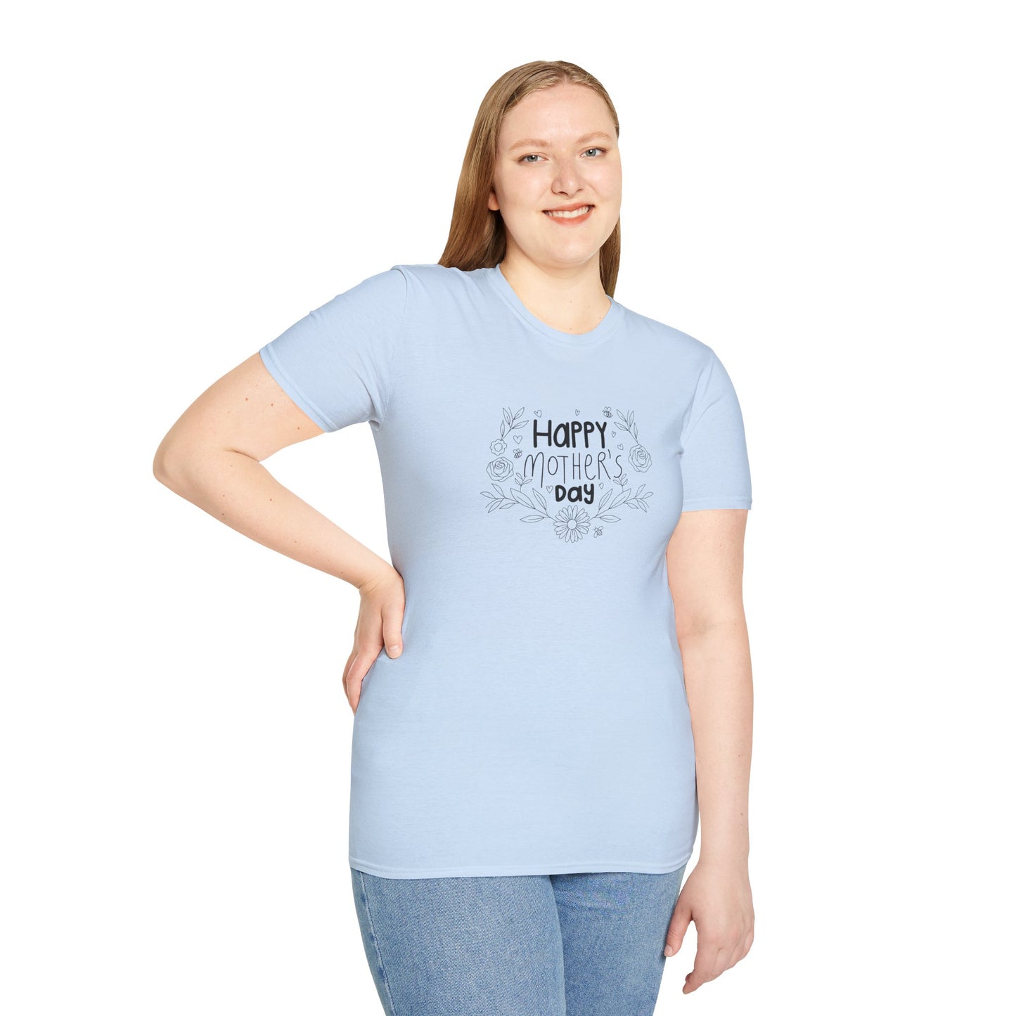 Botanical Mother's Day T-Shirt — Floral Line-Art Mom Tee