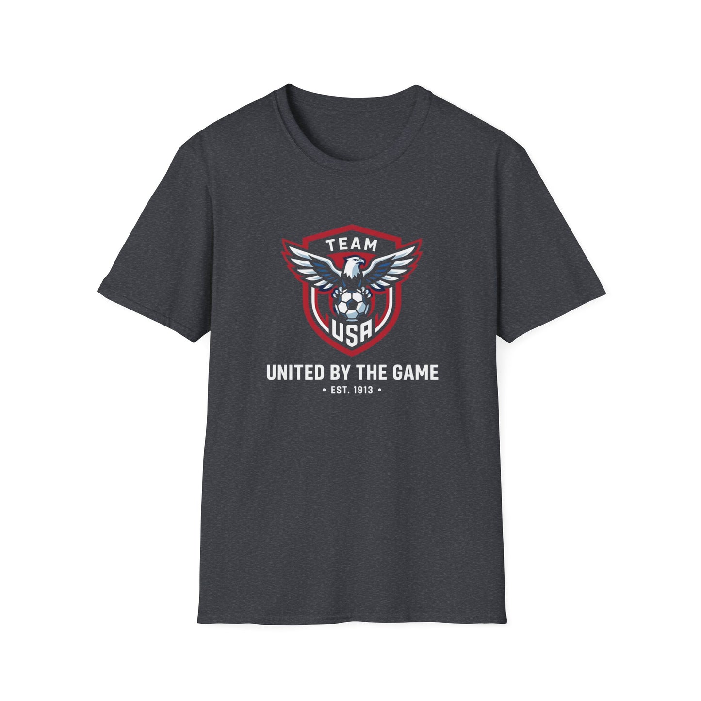 United By The Game Team USA Soccer T-Shirt — Bald Eagle Crest (EST. 1913)