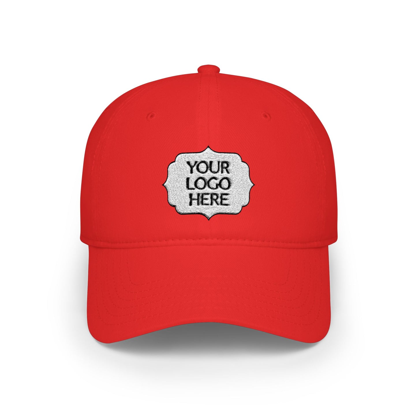 Custom Logo Low Profile Baseball Cap — Personalized Front Patch