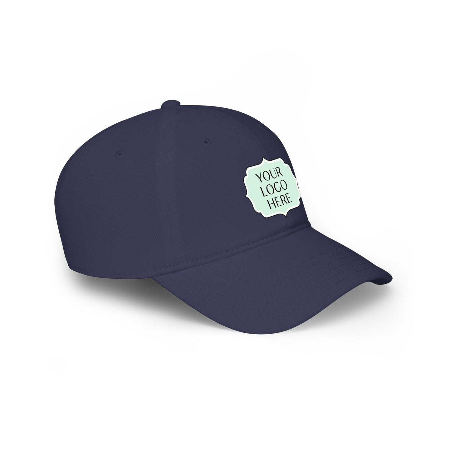 Custom Logo Low Profile Baseball Cap — Personalized Embroidered Patch Hat