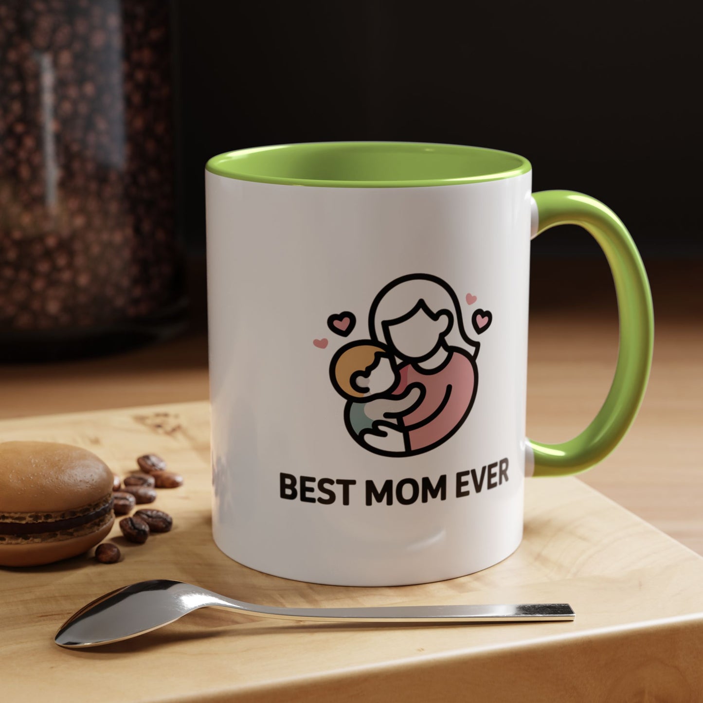 Tasse à café Best Mom Ever – Cadeau de Fête des Mères, Tasse en céramique mignonne Maman et Bébé (11/15oz)