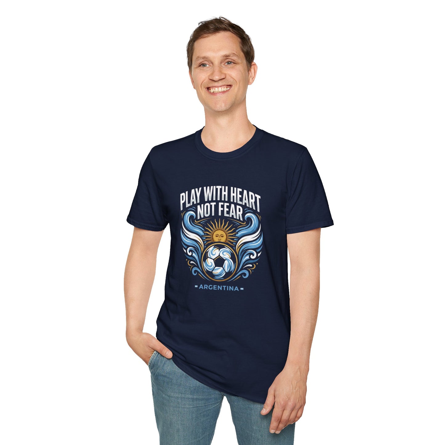 Argentina "Play With Heart Not Fear" Soccer Graphic Tee