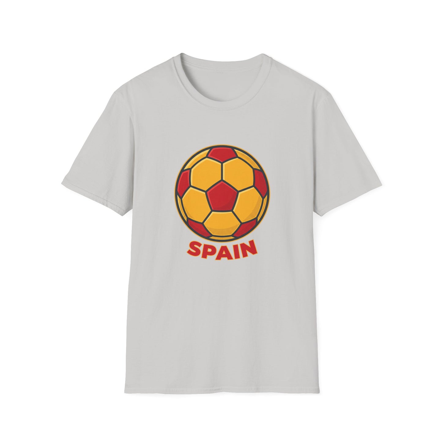 Spain Football Graphic Tee — Bold Red & Gold Soccer Shirt