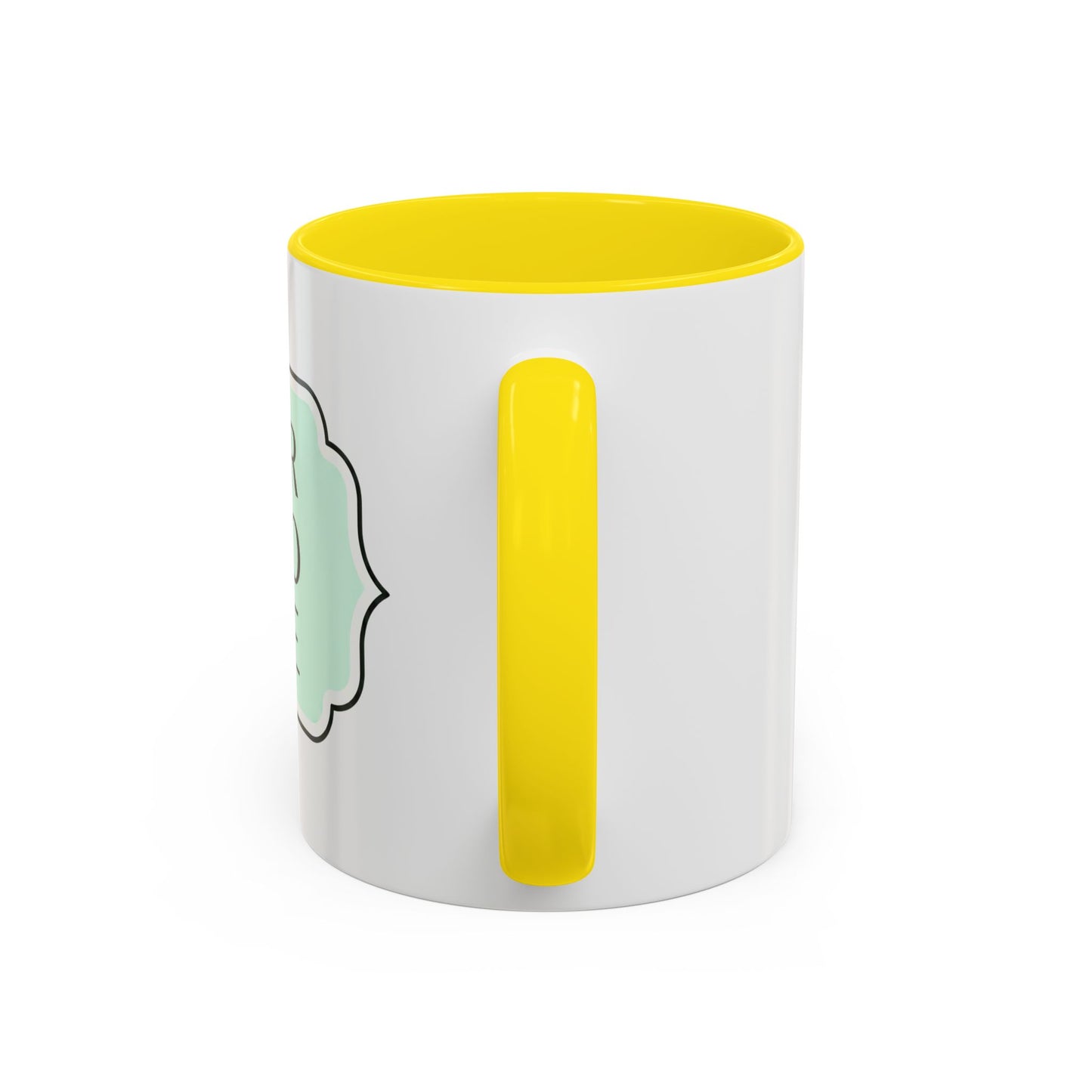 Accent Coffee Mug - Custom Logo Mint Label Design (11/15oz)