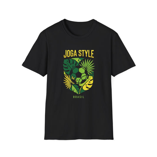 Joga Style Brasil Soccer T-Shirt — Monstera Shield Graphic