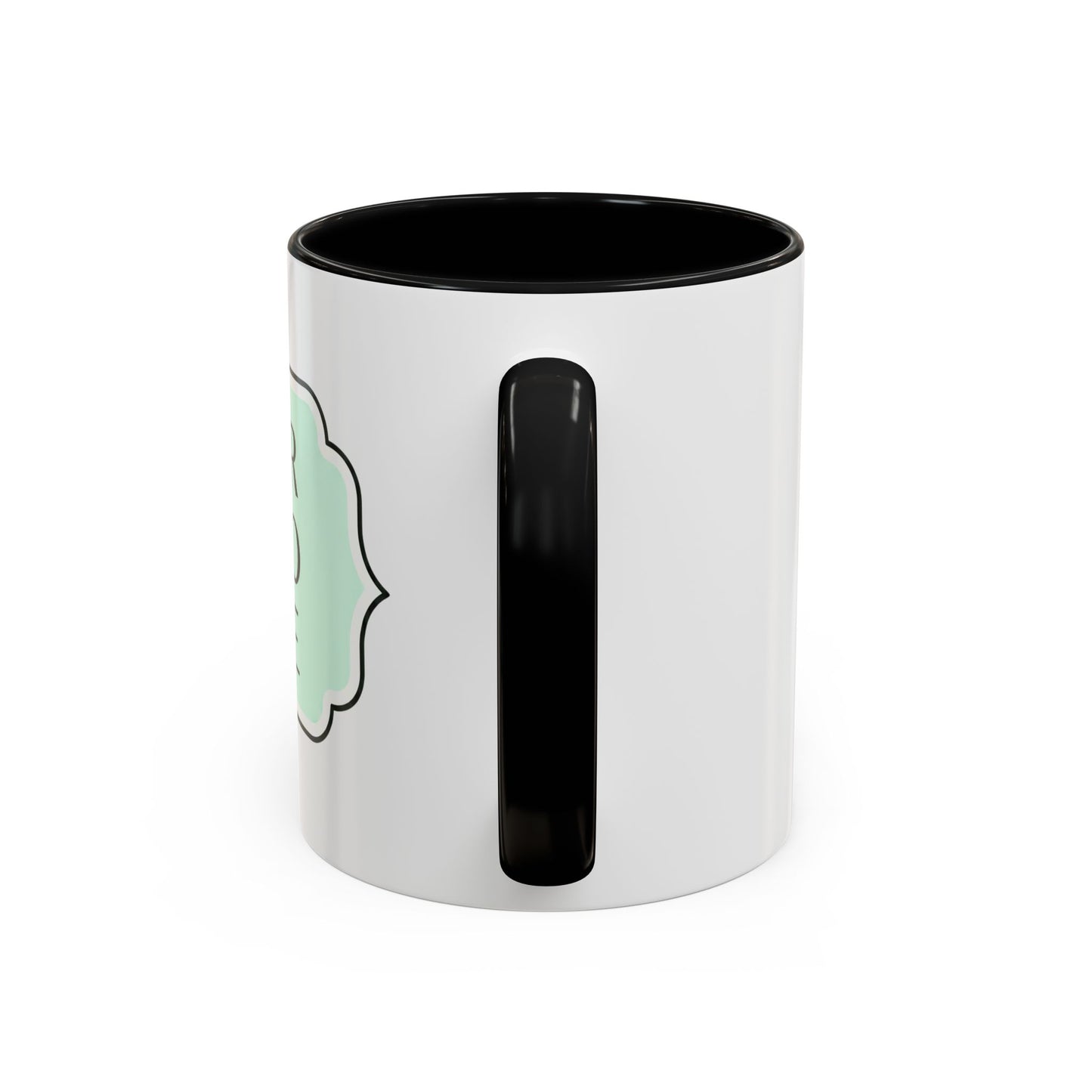 Accent Coffee Mug - Custom Logo Mint Label Design (11/15oz)