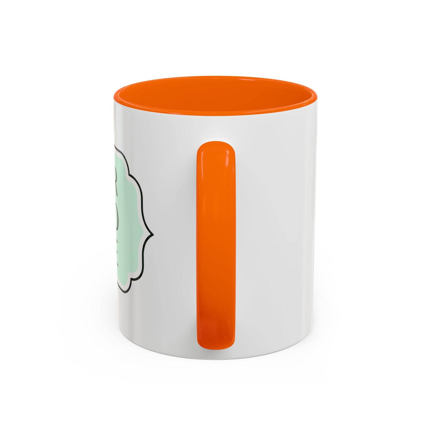 Accent Coffee Mug - Custom Logo Mint Label Design (11/15oz)