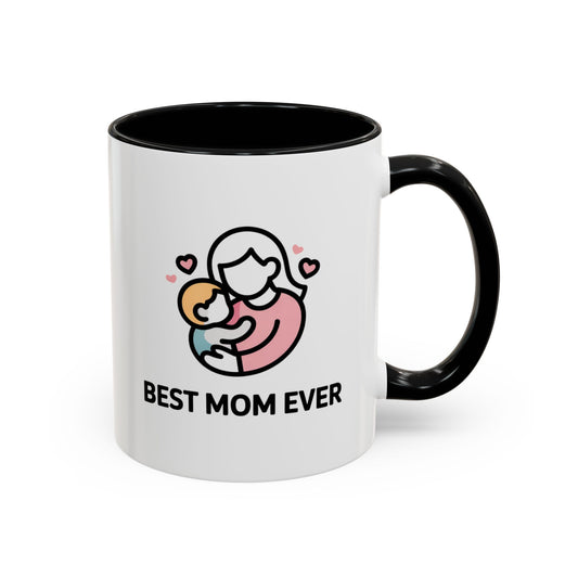 Beste Mama überhaupt Akzent-Kaffeetasse – Muttertagsgeschenk, niedliche Mama & Baby Keramiktasse (325/444ml)