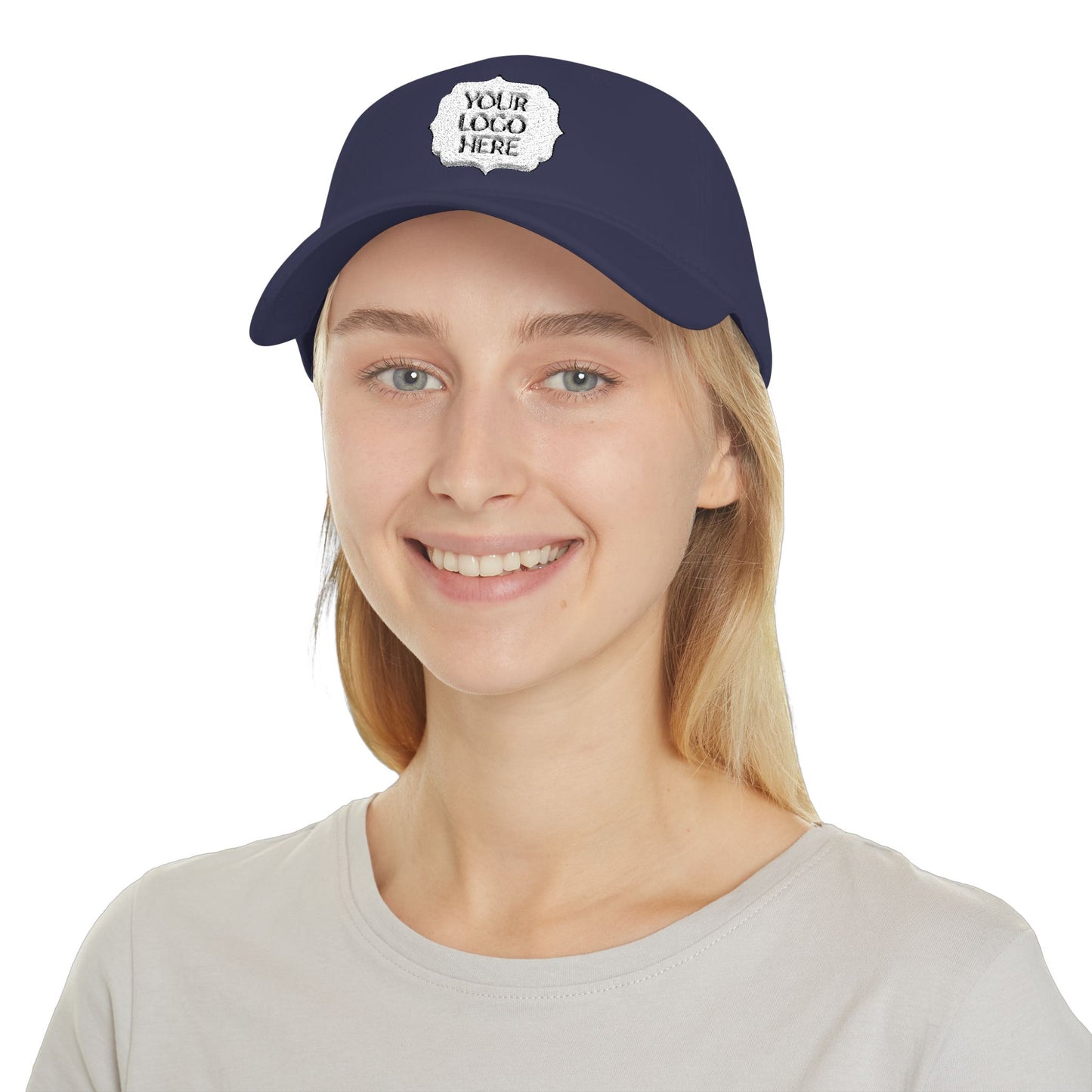 Custom Logo Low Profile Baseball Cap — Personalized Front Patch