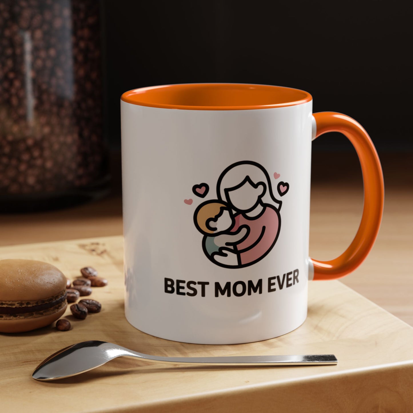 Tasse à café Best Mom Ever – Cadeau de Fête des Mères, Tasse en céramique mignonne Maman et Bébé (11/15oz)