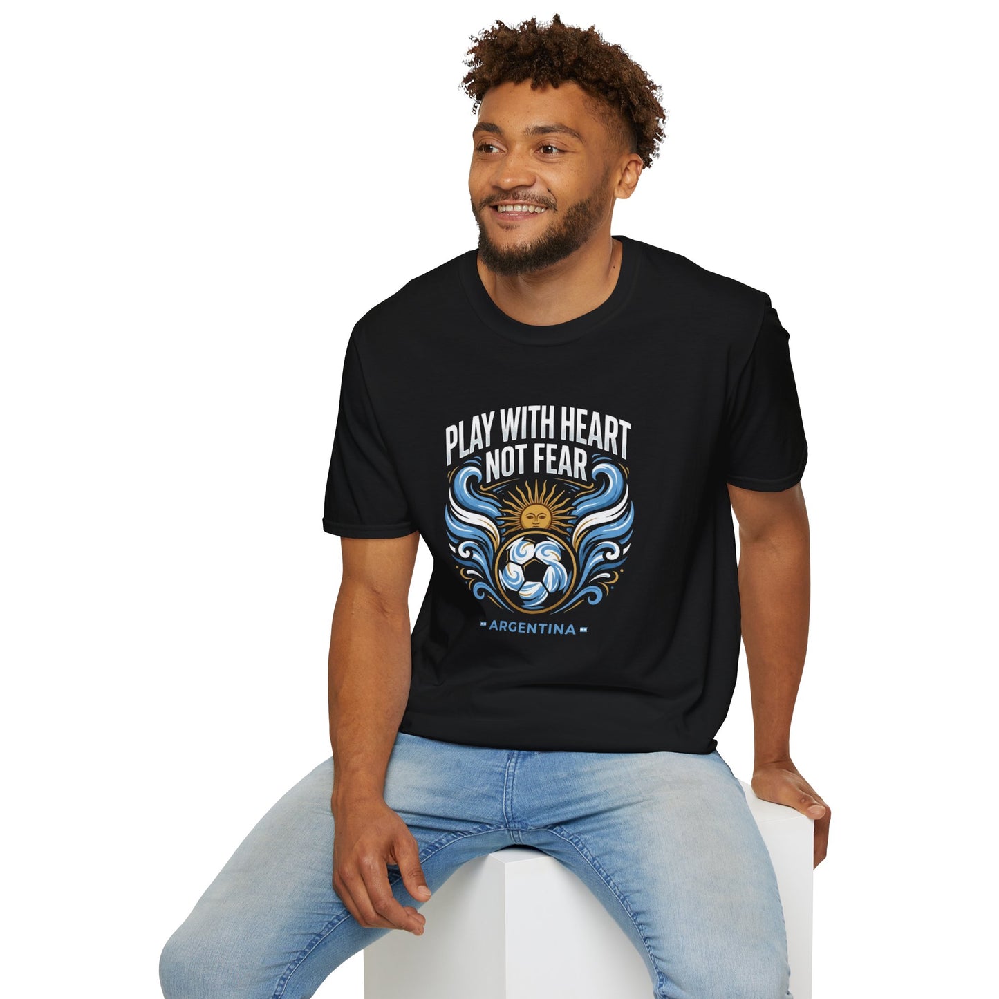 Argentina "Play With Heart Not Fear" Soccer Graphic Tee