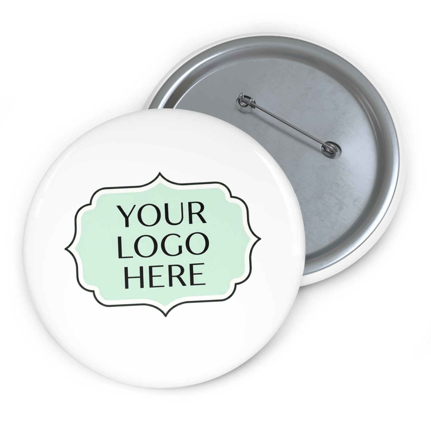 Custom Logo Pin Button — Personalized Round Badge for Branding, Events & Gifts