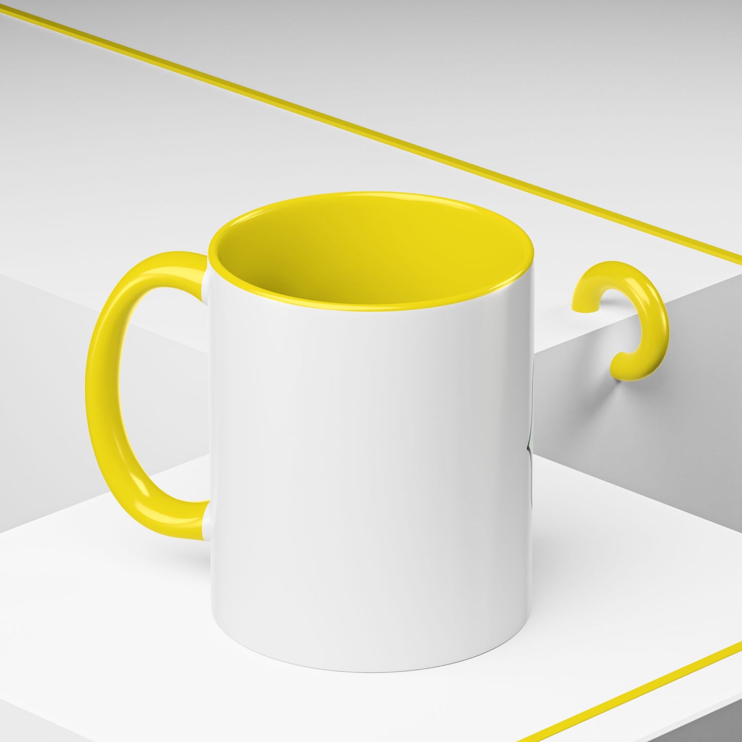 Accent Coffee Mug - Custom Logo Mint Label Design (11/15oz)