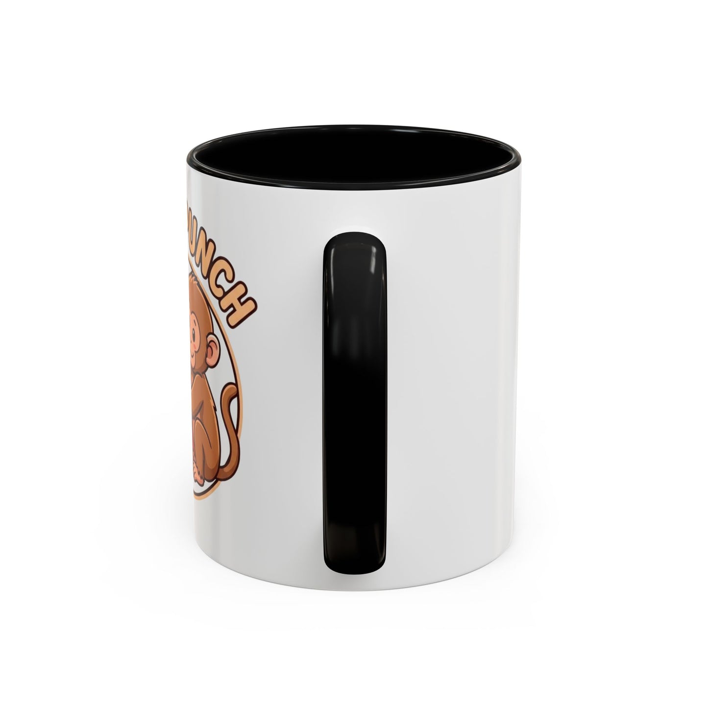 Team Punch Coffee Mug — Cute Hugging Monkeys Accent Mug (11/15oz)