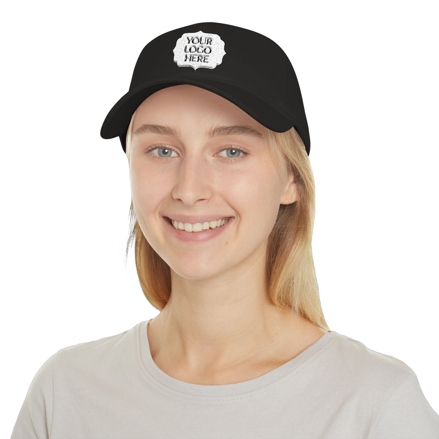Custom Logo Low Profile Baseball Cap — Personalized Front Patch