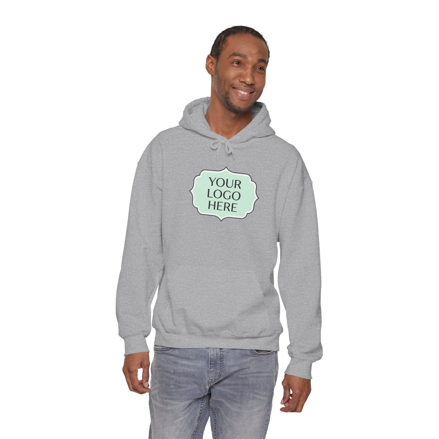 Hoodie — Custom Logo Scalloped Badge Design