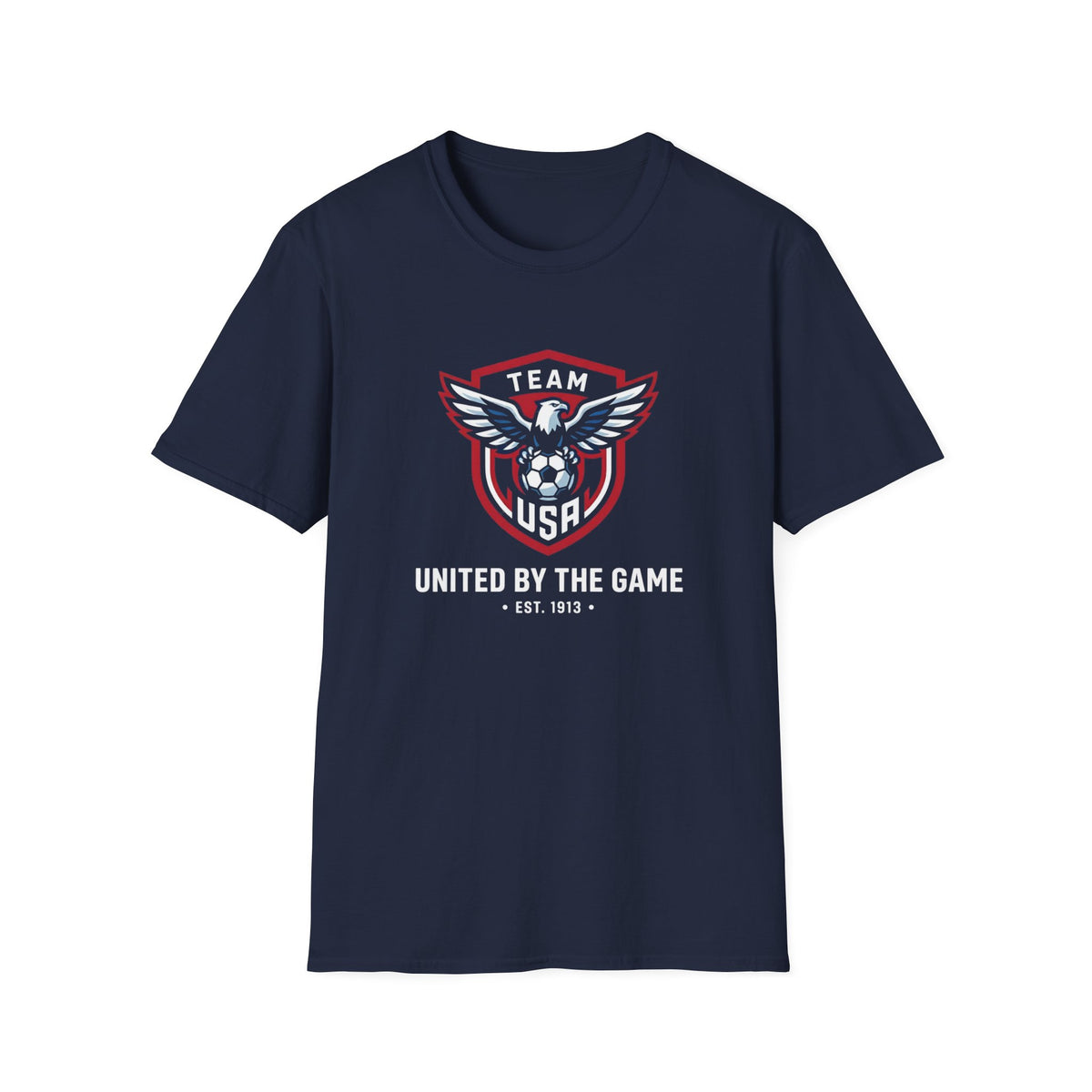 United By The Game Team USA Soccer T-Shirt — Bald Eagle Crest (EST. 1913)