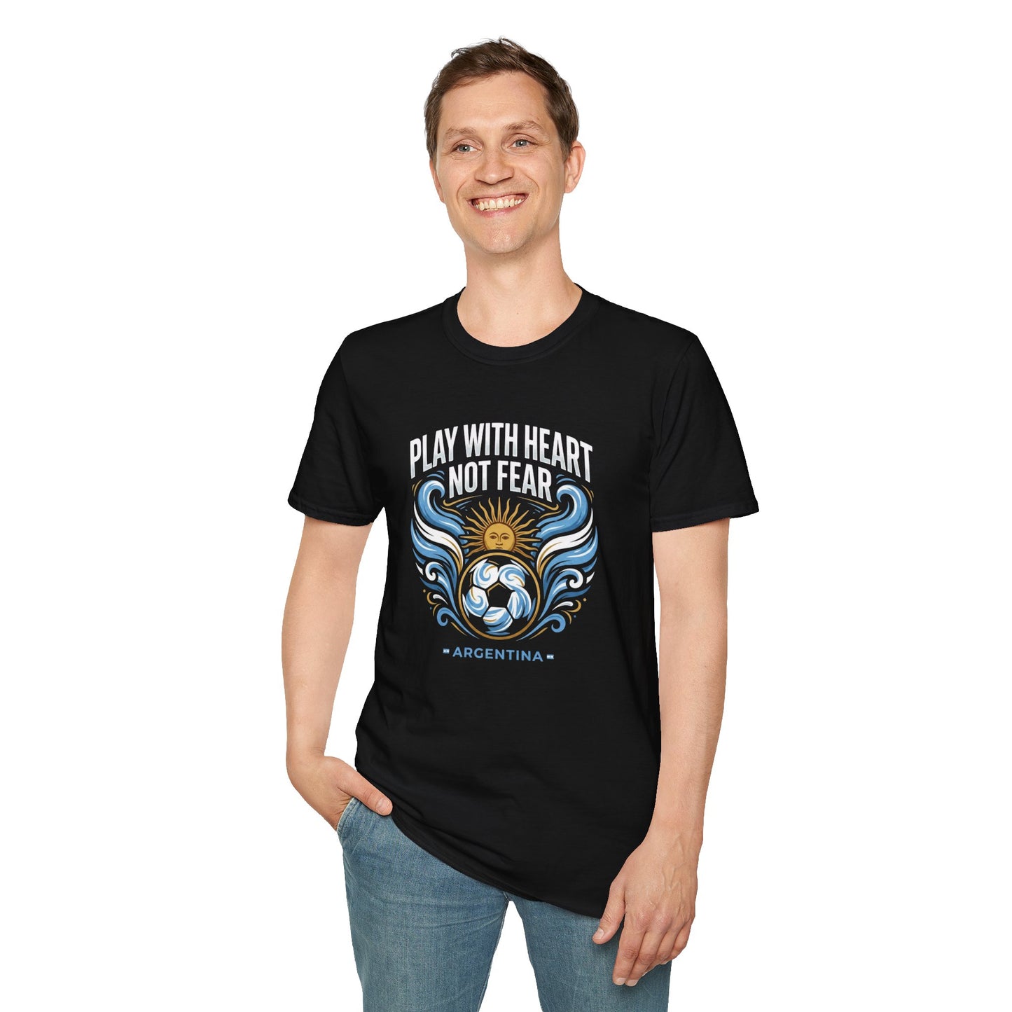 Argentina "Play With Heart Not Fear" Soccer Graphic Tee