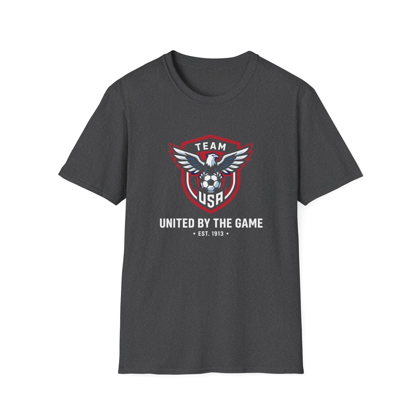 United By The Game Team USA Soccer T-Shirt — Bald Eagle Crest (EST. 1913)