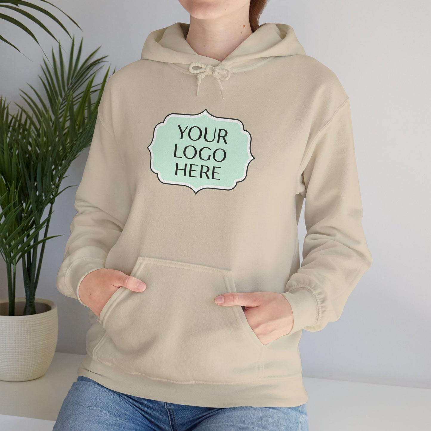 Hoodie — Custom Logo Scalloped Badge Design