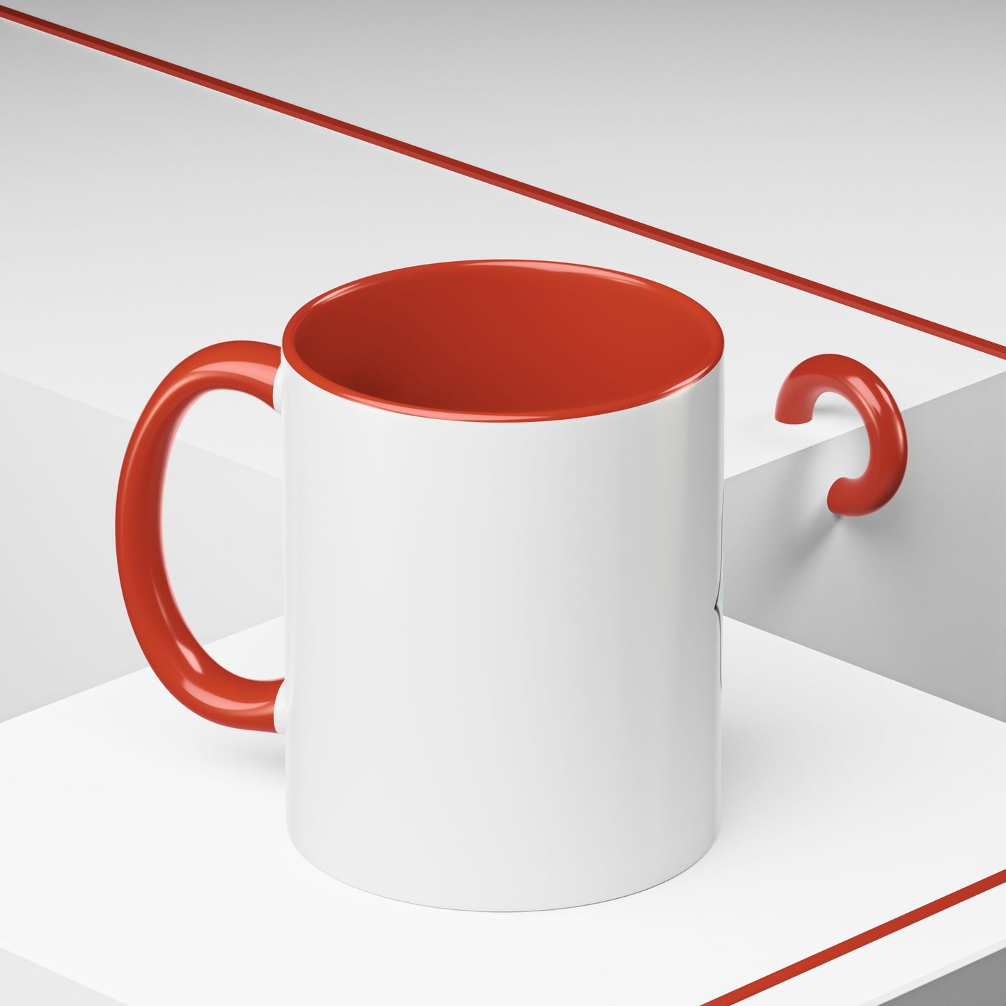Accent Coffee Mug - Custom Logo Mint Label Design (11/15oz)