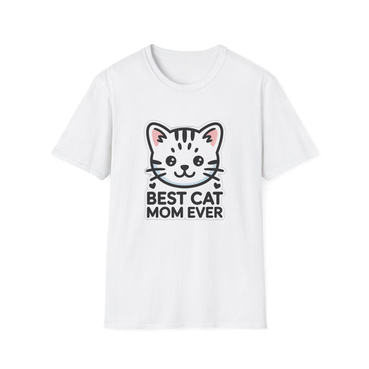 Best Cat Mom Ever T-Shirt – Süßes Kätzchen Grafik T-Shirt für Katzenliebhaber