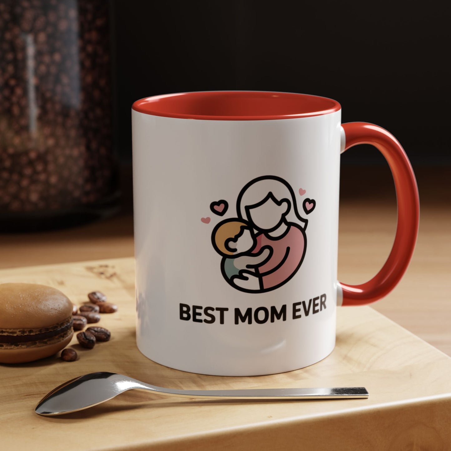 Tasse à café Best Mom Ever – Cadeau de Fête des Mères, Tasse en céramique mignonne Maman et Bébé (11/15oz)