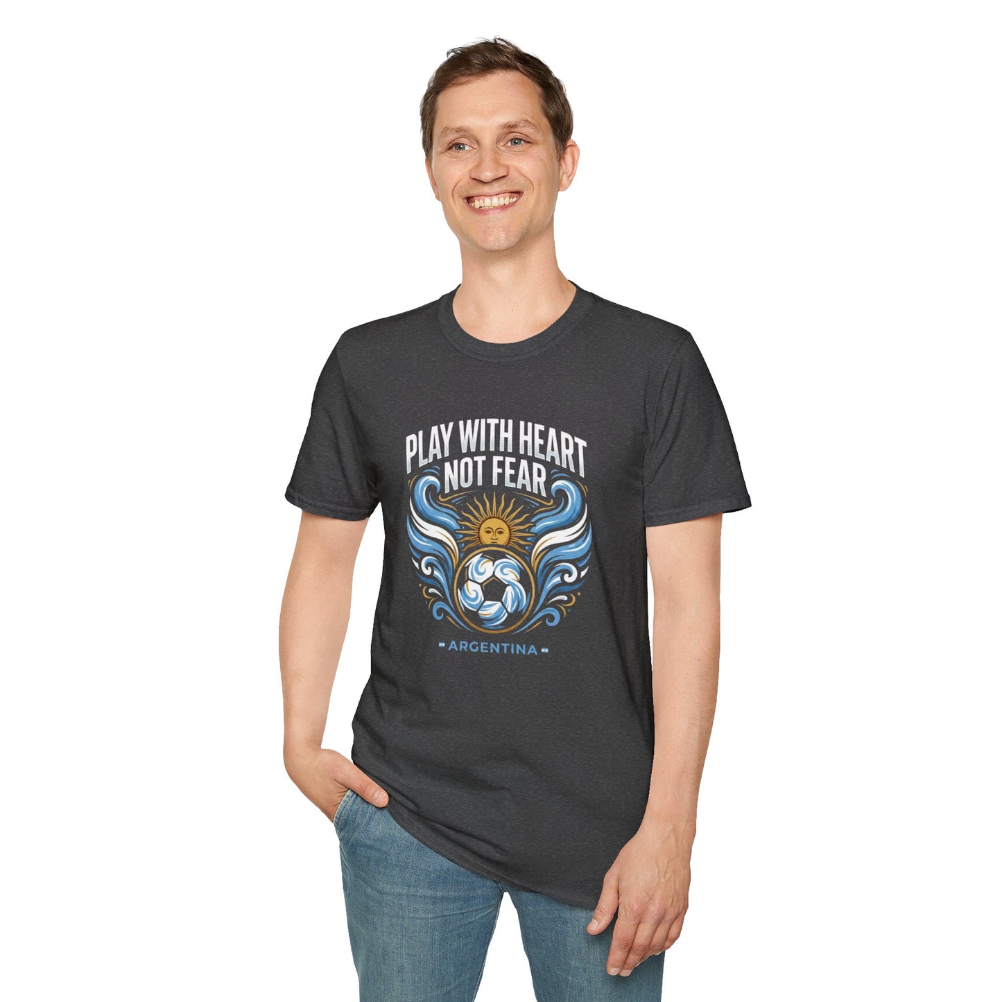 Argentina "Play With Heart Not Fear" Soccer Graphic Tee
