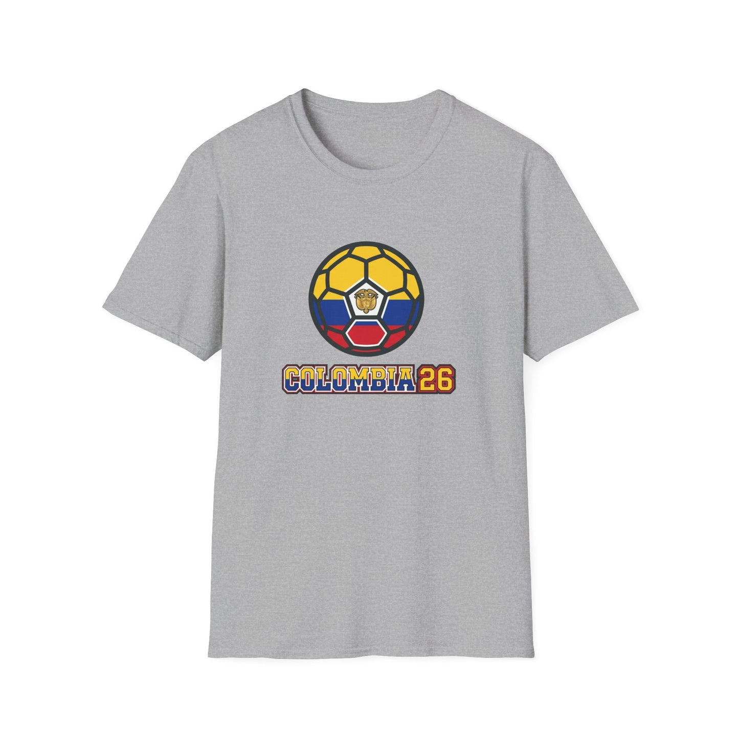 Colombia 26 Soccer Graphic Tee — Tricolor Flag & Coat of Arms