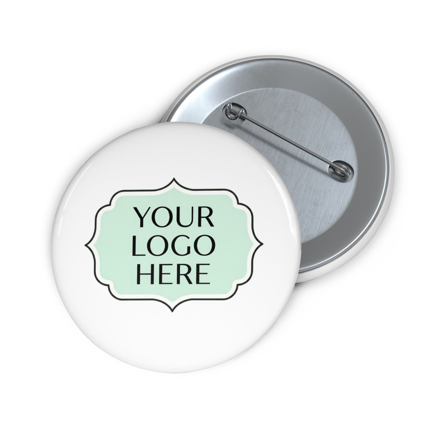 Custom Logo Pin Button — Personalized Round Badge for Branding, Events & Gifts