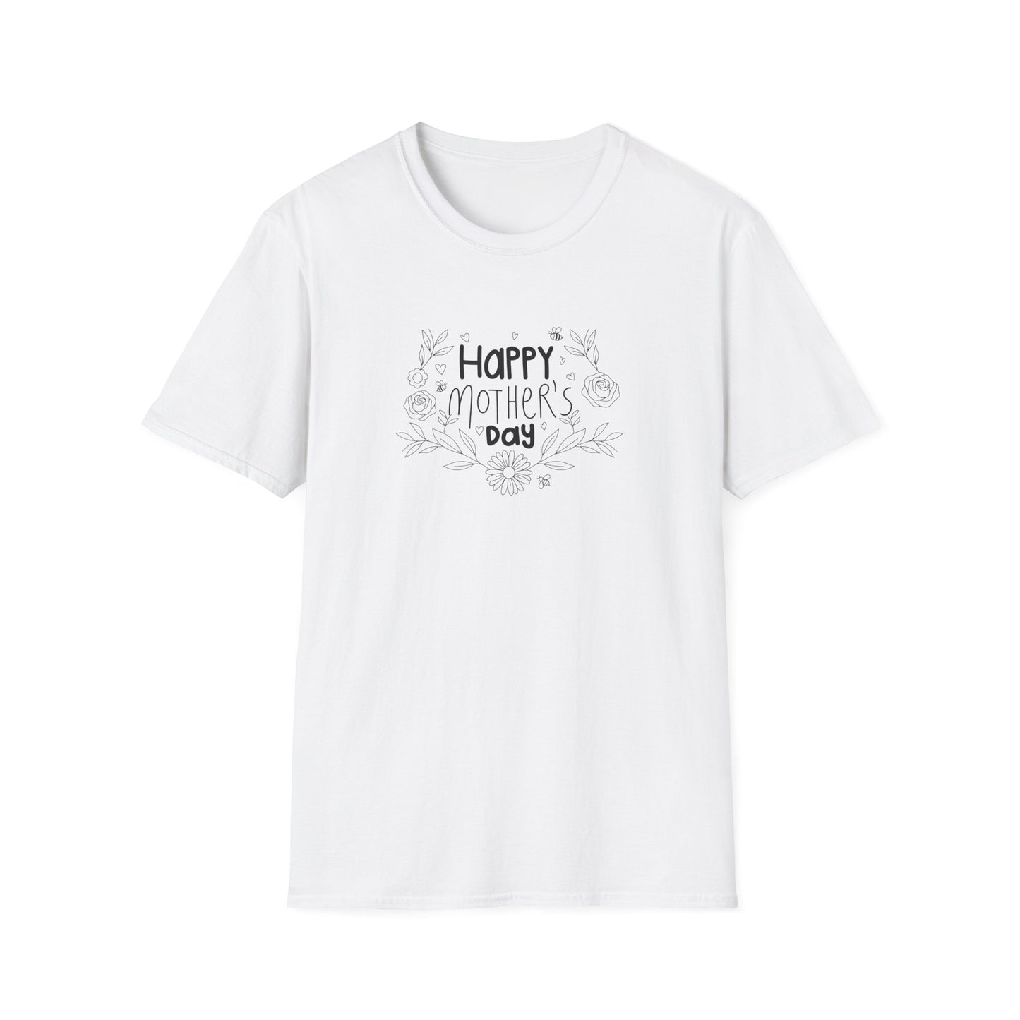 Botanical Mother's Day T-Shirt — Floral Line-Art Mom Tee
