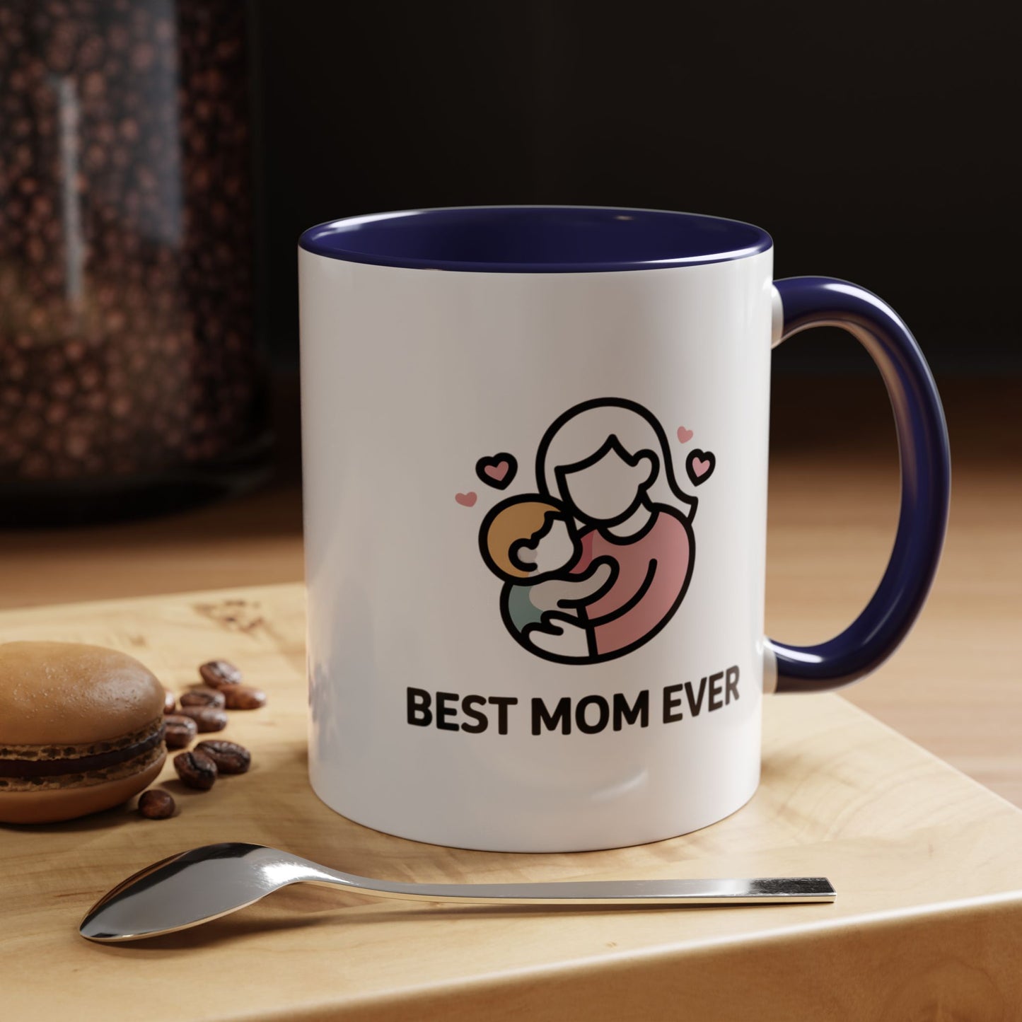 Tasse à café Best Mom Ever – Cadeau de Fête des Mères, Tasse en céramique mignonne Maman et Bébé (11/15oz)