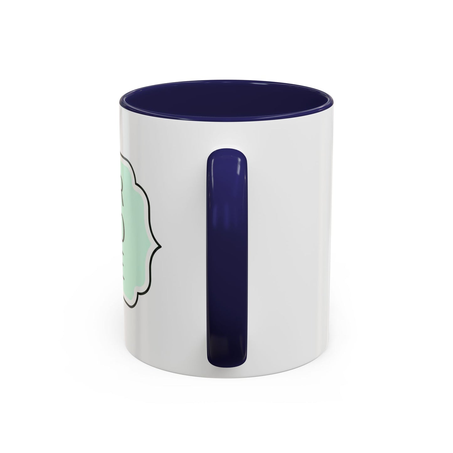 Accent Coffee Mug - Custom Logo Mint Label Design (11/15oz)