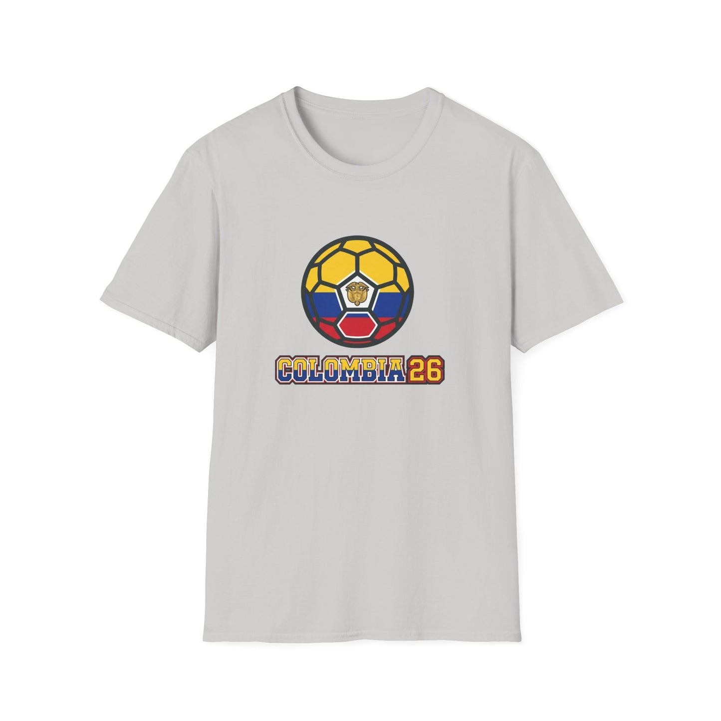 Colombia 26 Soccer Graphic Tee — Tricolor Flag & Coat of Arms