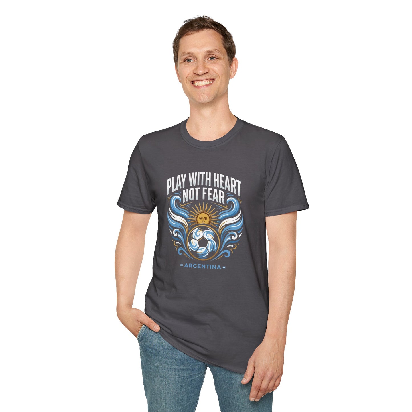 Argentina "Play With Heart Not Fear" Soccer Graphic Tee