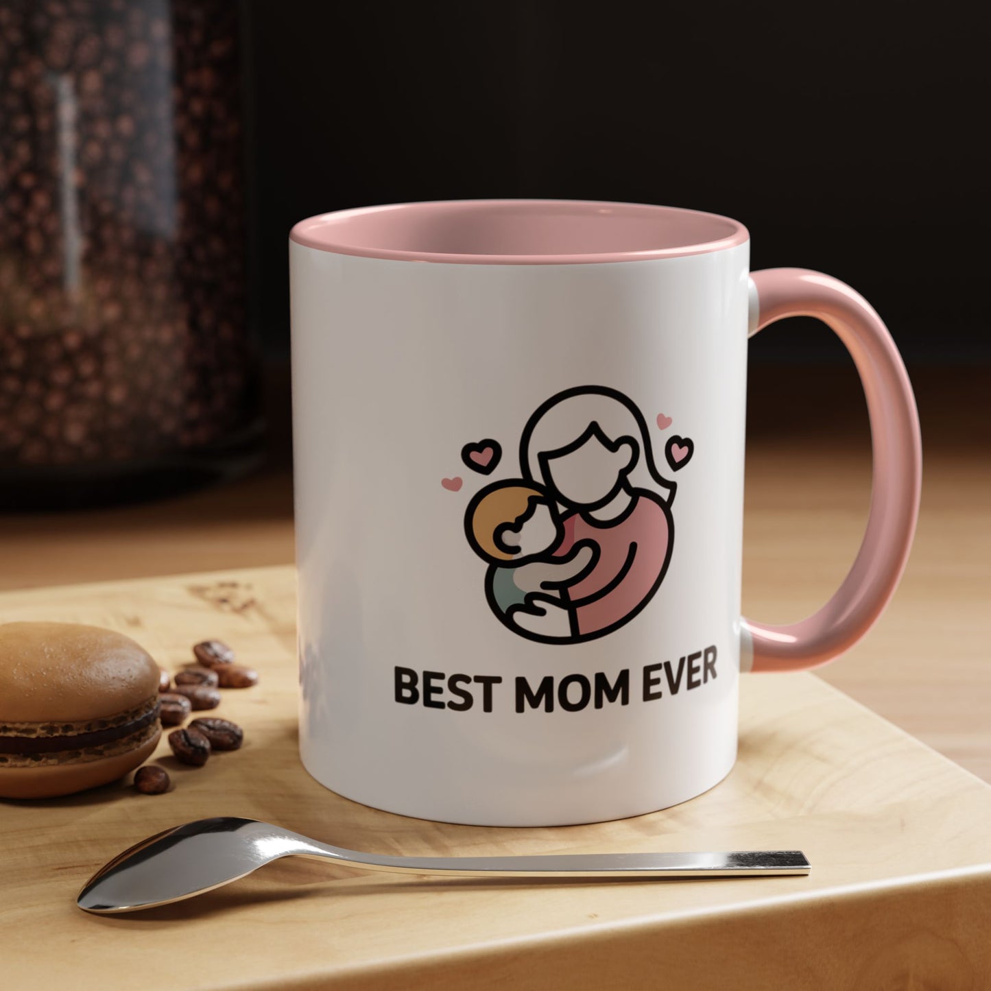 Tasse à café Best Mom Ever – Cadeau de Fête des Mères, Tasse en céramique mignonne Maman et Bébé (11/15oz)